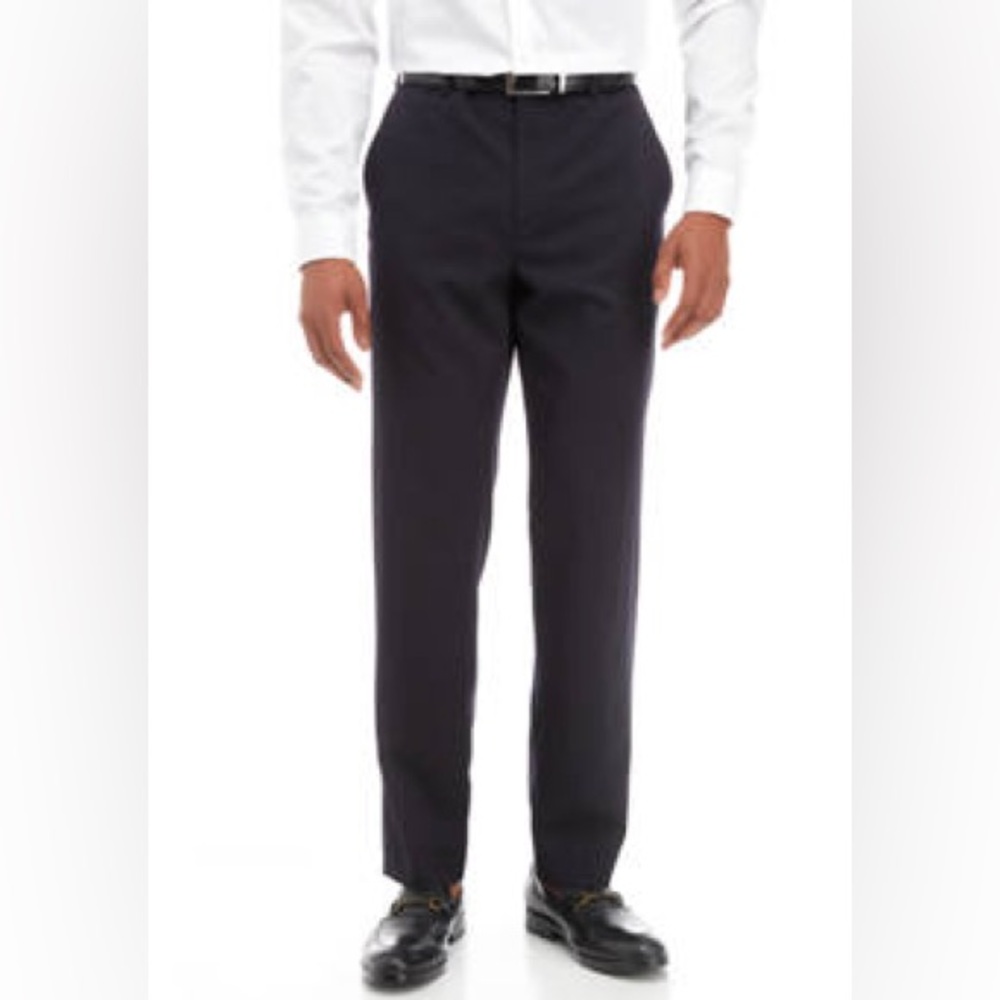 Chaps Men’s Flat Front Dress Black Pants